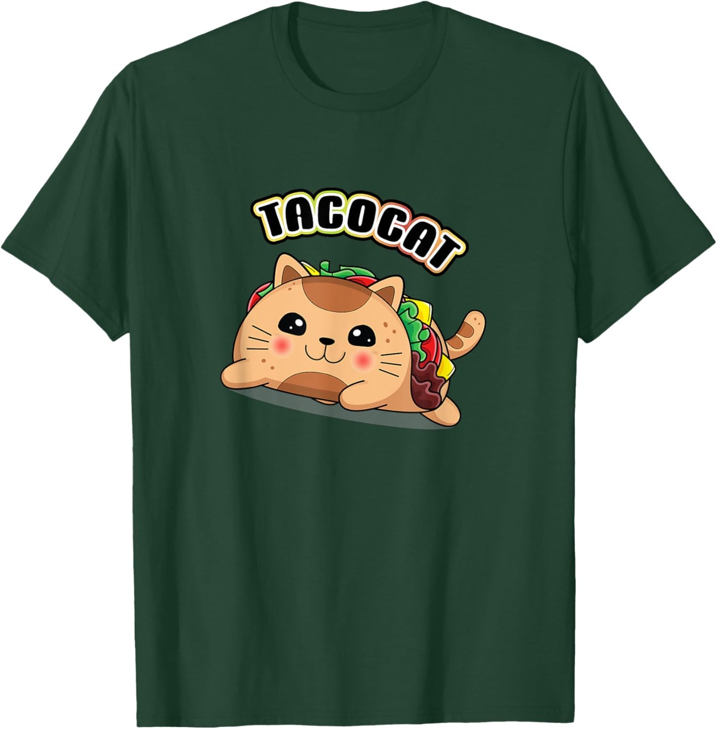Taco Cat Lovers , Small, Black T-Shirt - T-Shirt | Forest