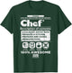 Warning Chef 100% Awesome Culinary Artist Men Women Gift T-Shirt - T-Shirt | Forest