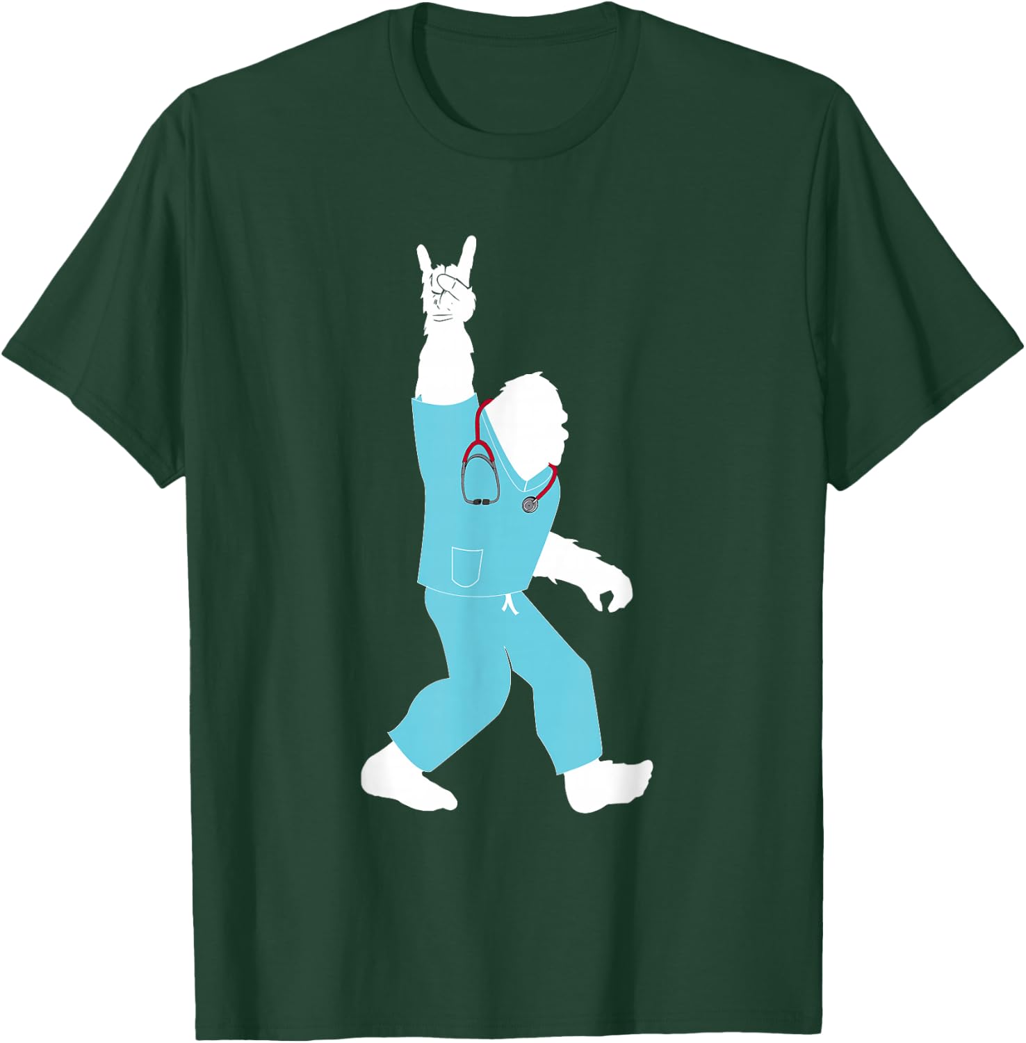 Bigfoot Supports Nurse and Doctor Scrub Life Designs T-Shirt - T-Shirt | Forest
