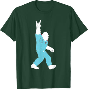Bigfoot Supports Nurse and Doctor Scrub Life Designs T-Shirt - T-Shirt | Forest