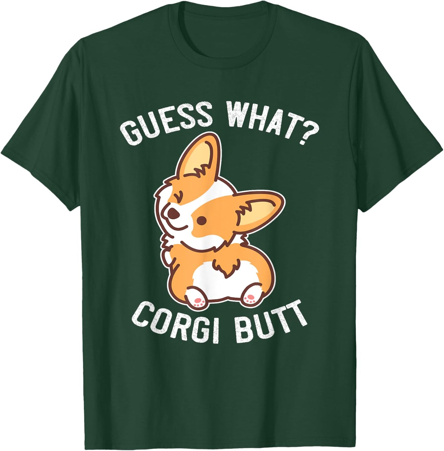 Buncho Gifts Corgi Dog Gift - Adults - Black - Small - Short Sleeve - Funny Corgi Butt & Puppy Saying T-Shirt - T-Shirt | Forest