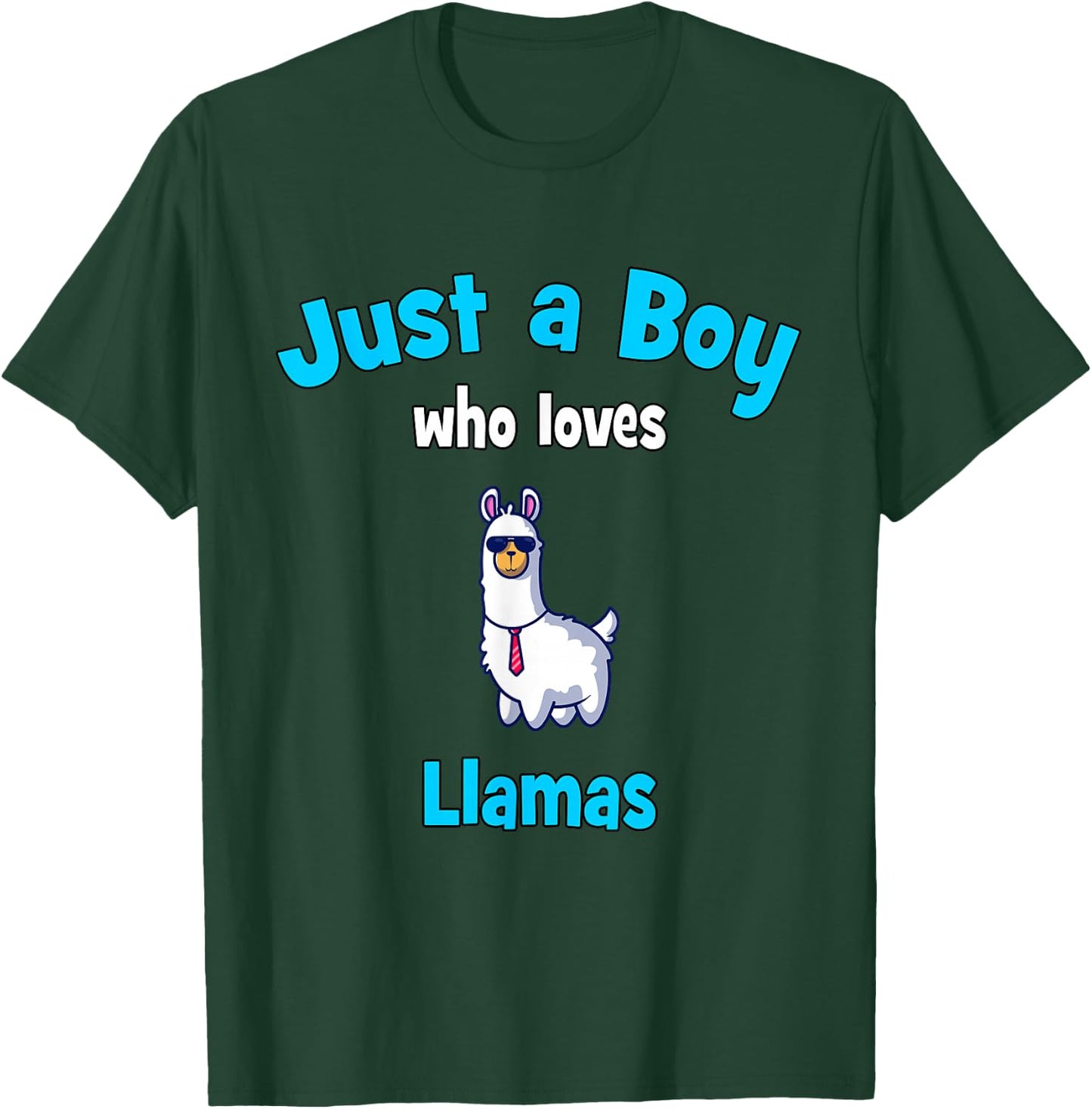 Llama Shirt for Boys | Children's Lama T-Shirt - T-Shirt | Forest