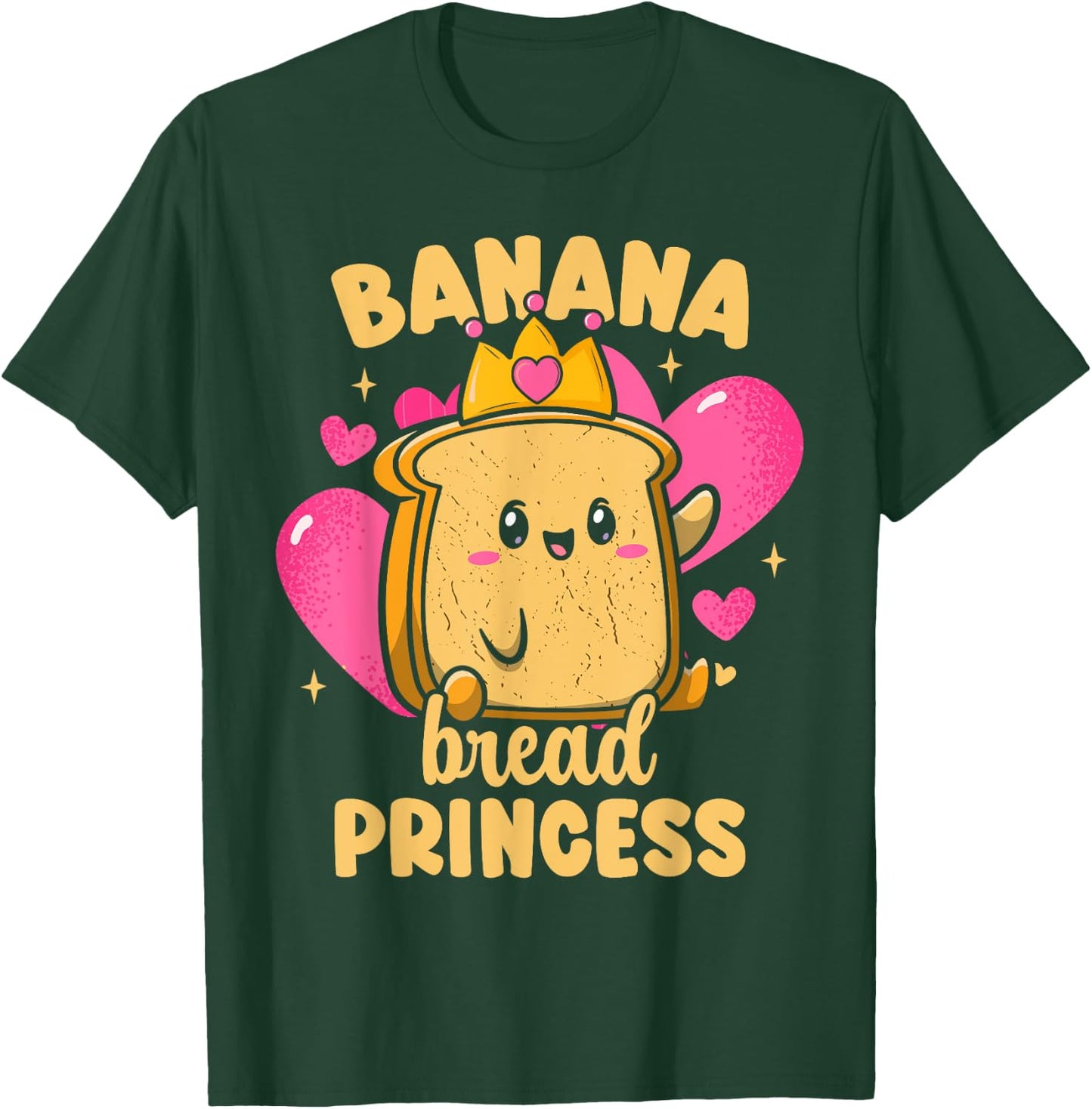 Banana Bread Kids Girls Banana Bread Princess T-Shirt - T-Shirt | Forest