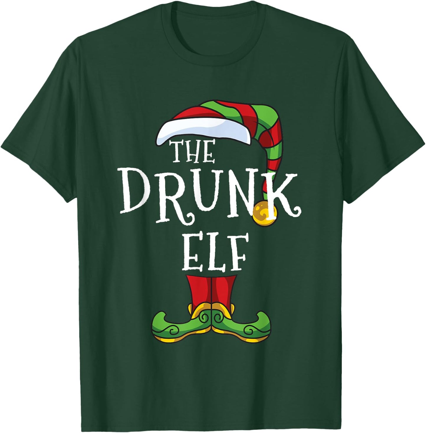 The Drunk Elf Family Matching Christmas Group T-Shirt - T-Shirt | Forest