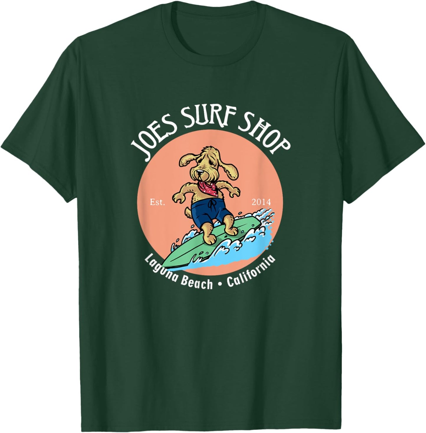 Joe's Surf Teddy Our Dog Logo Graphic Women Kids T-Shirt - T-Shirt | Forest