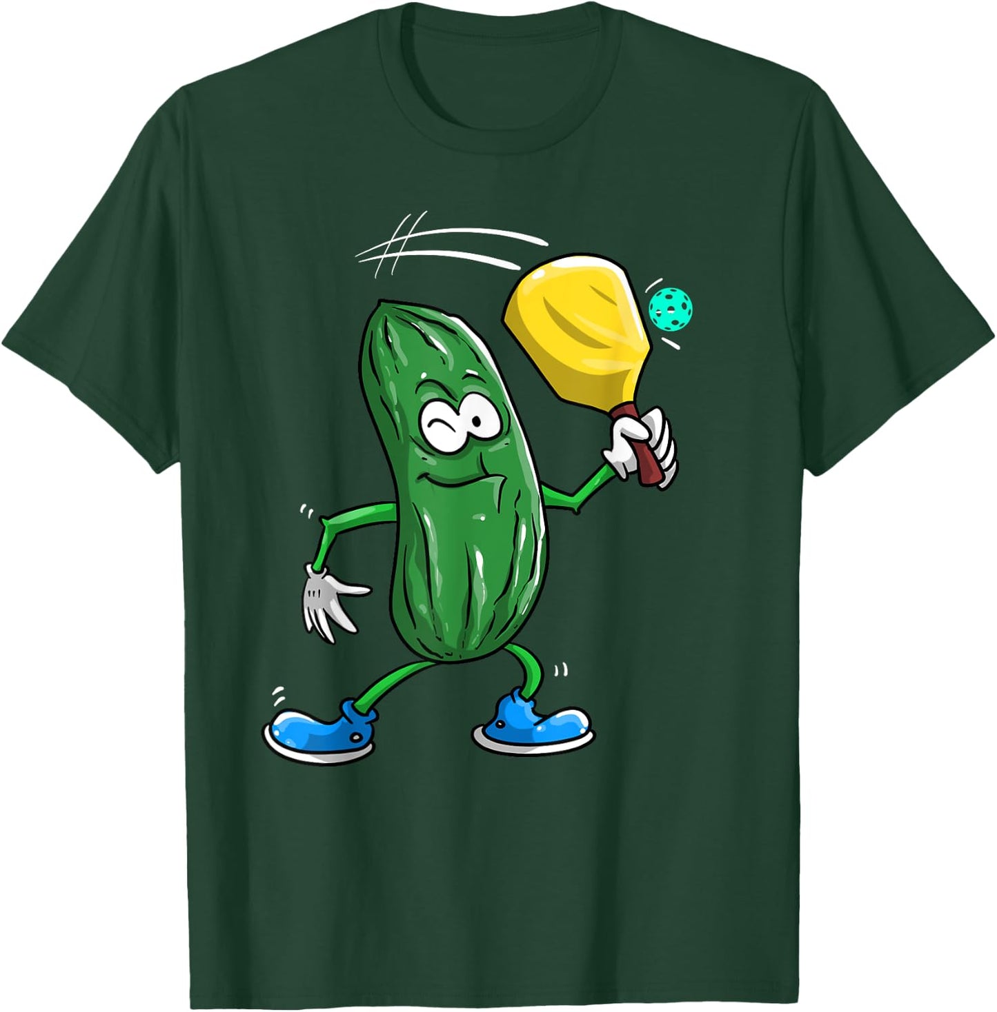 Funny Pickleball Gift Cool Pickle Lover T-Shirt - T-Shirt | Forest