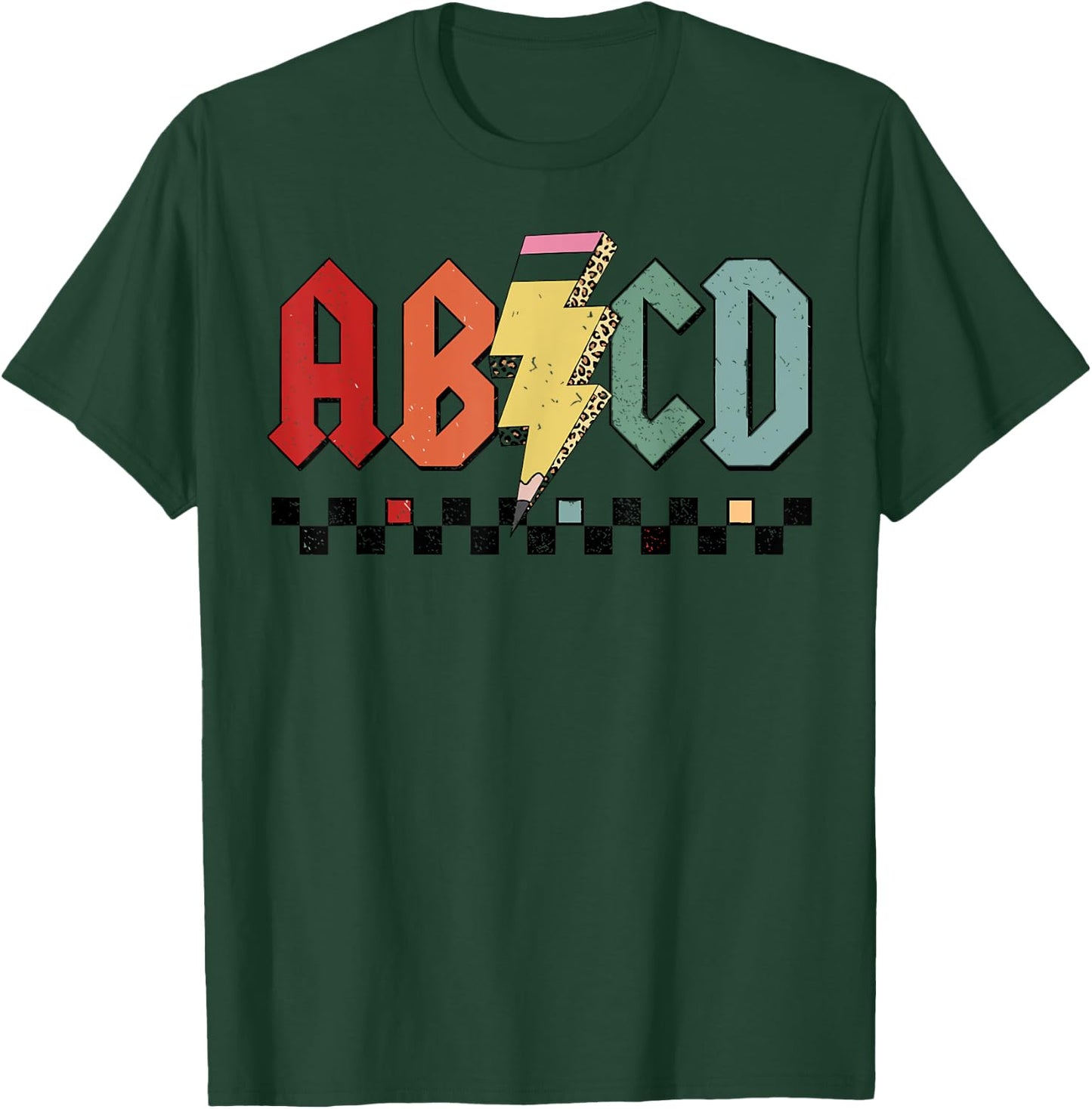 Rock Abcd Back To School Abcd Preschool Teacher Appreciation T-Shirt - T-Shirt | Forest