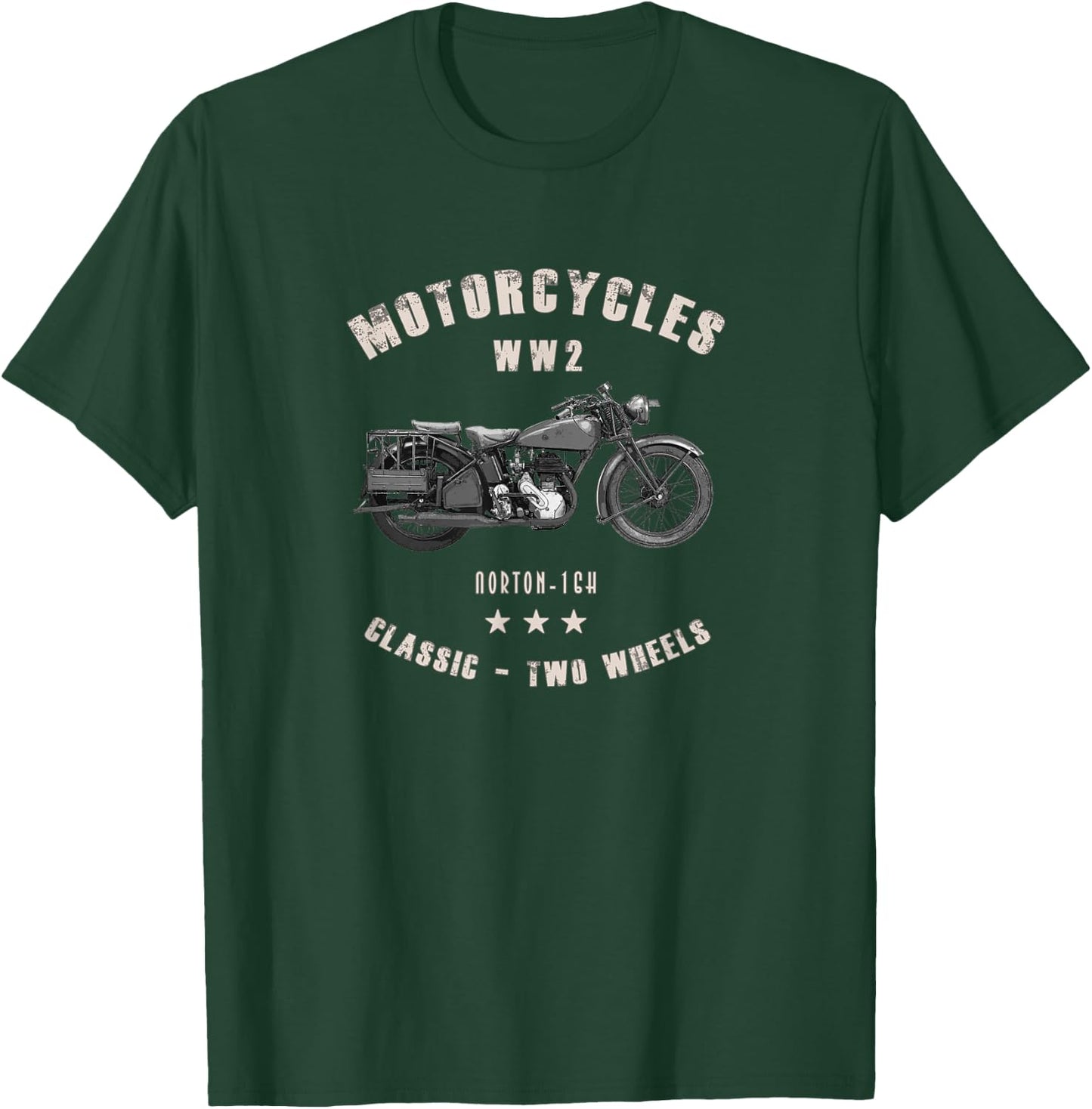 Norton-16H Classic Motorcycle WW2 T-Shirt - T-Shirt | Forest