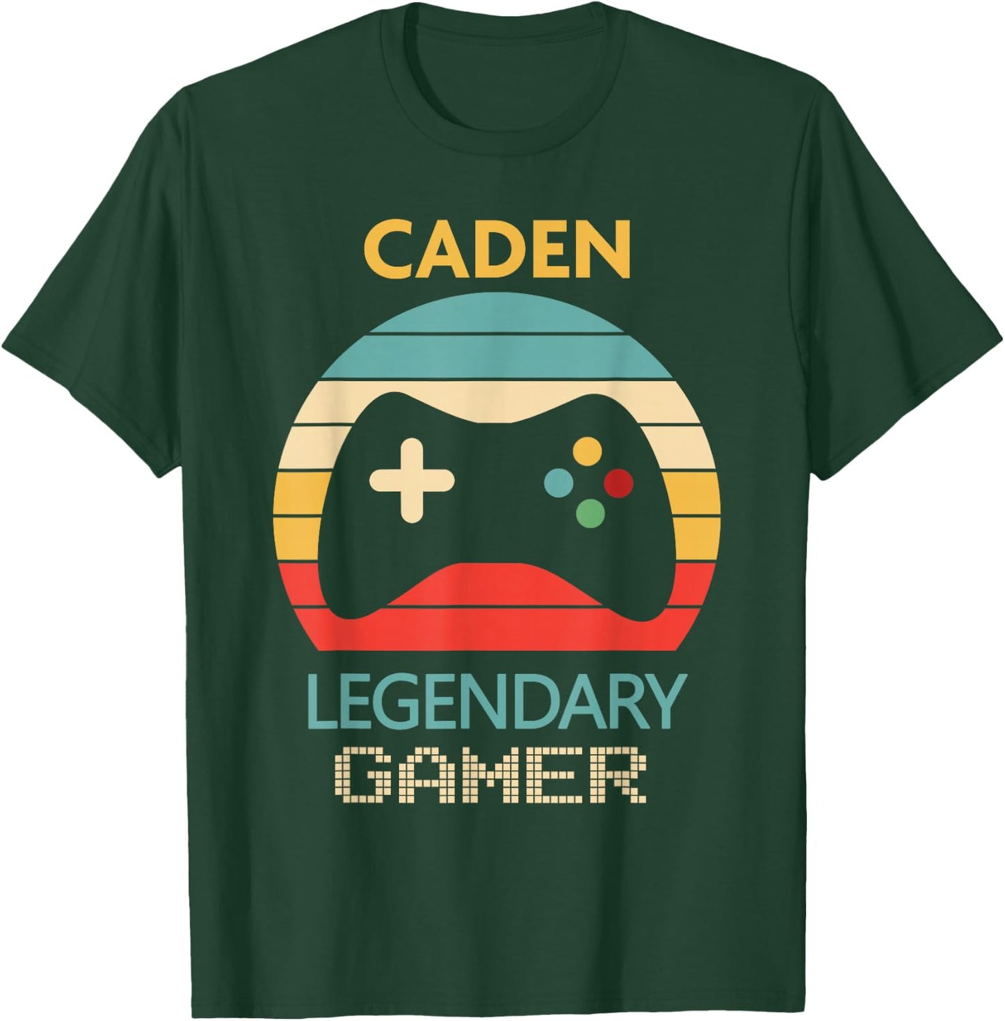 Caden Name Gift - Personalized Legendary Gamer T-Shirt - T-Shirt | Forest