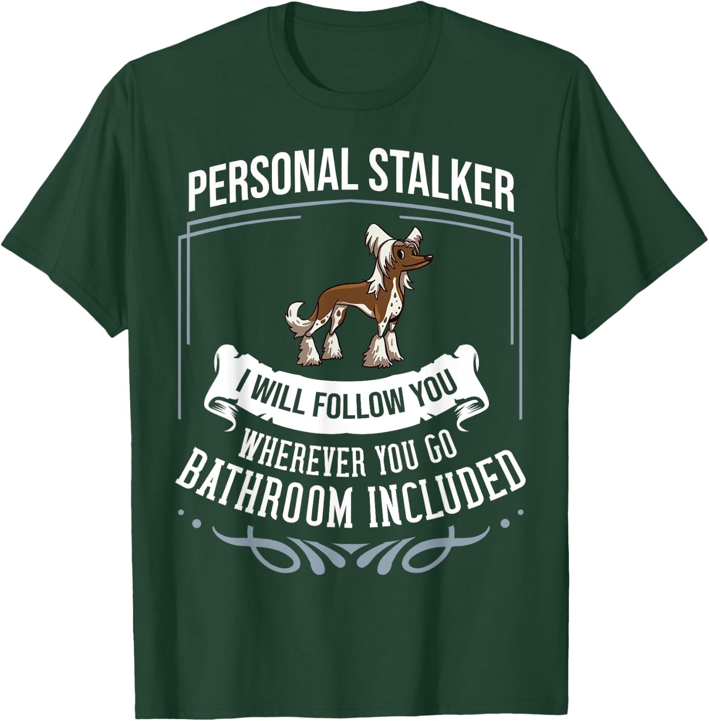 Chinese Crested Powderpuff Dog Gift Puppies Owner Lover Men Women Girls Kids T-Shirt - T-Shirt | Forest