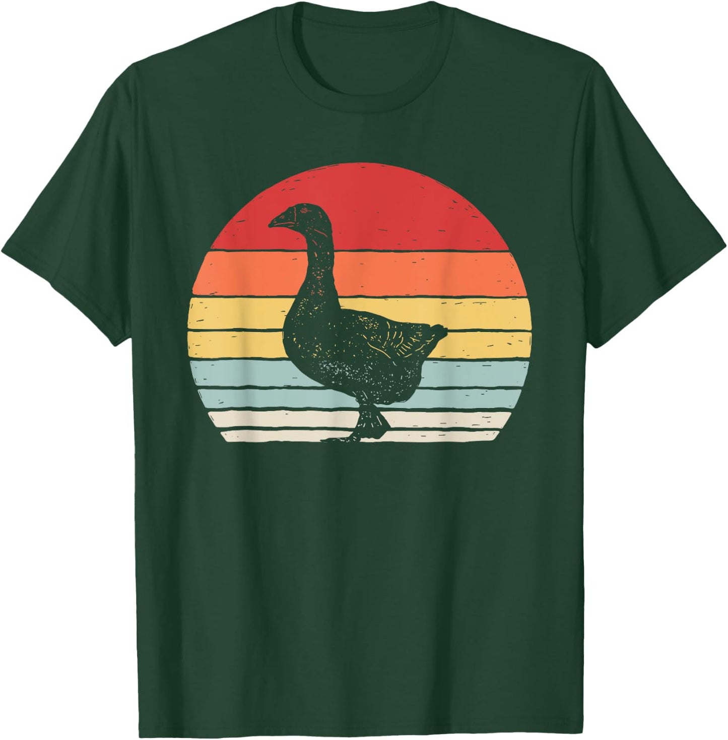 Catch Some Rays Vintage Retro Goose Black T-Shirt - T-Shirt | Forest
