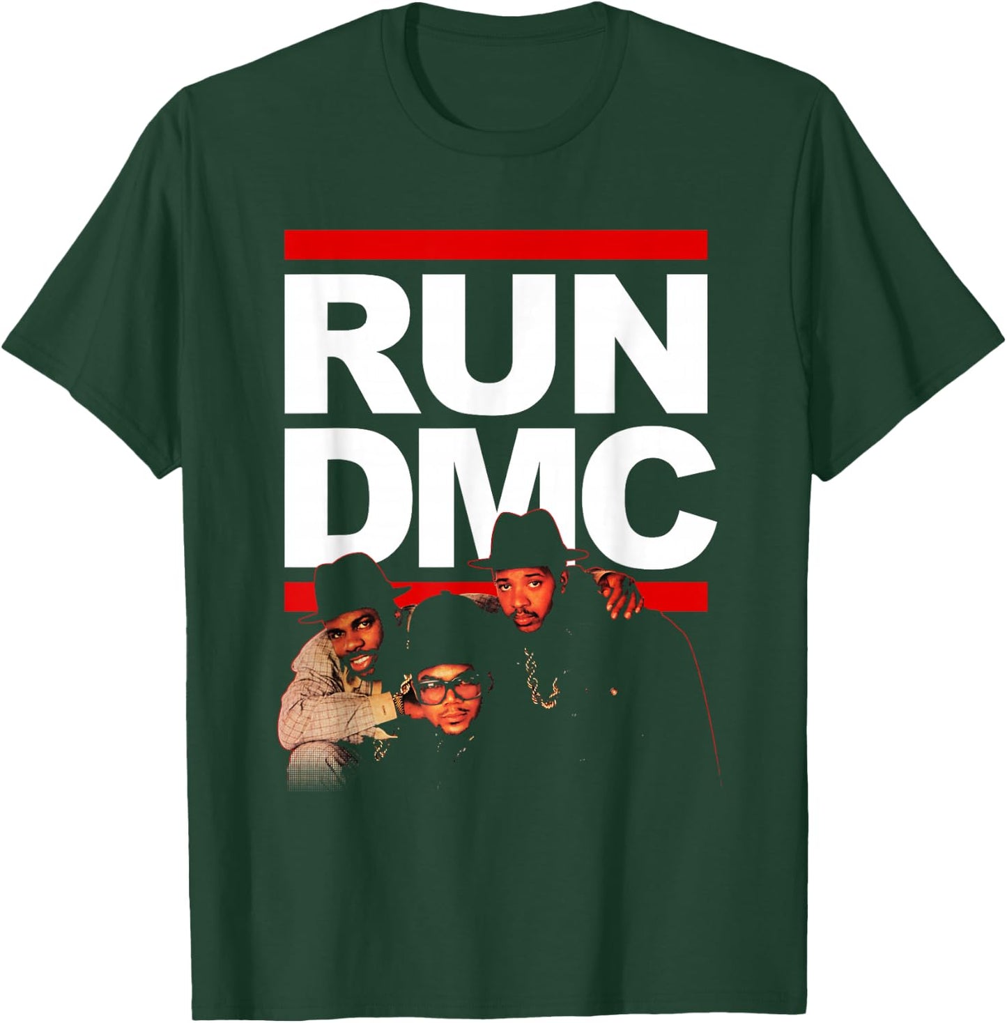Run DMC Official Red Outline Photo T-Shirt - T-Shirt | Forest