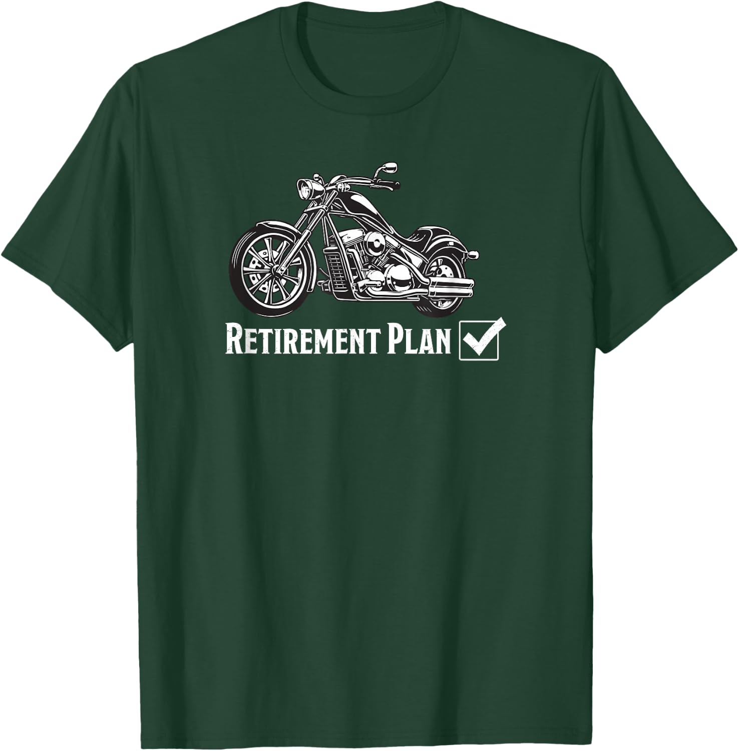 Cool Vintage Co-worker Chopper Motorcycle Retirement Gift T-Shirt - T-Shirt | Forest
