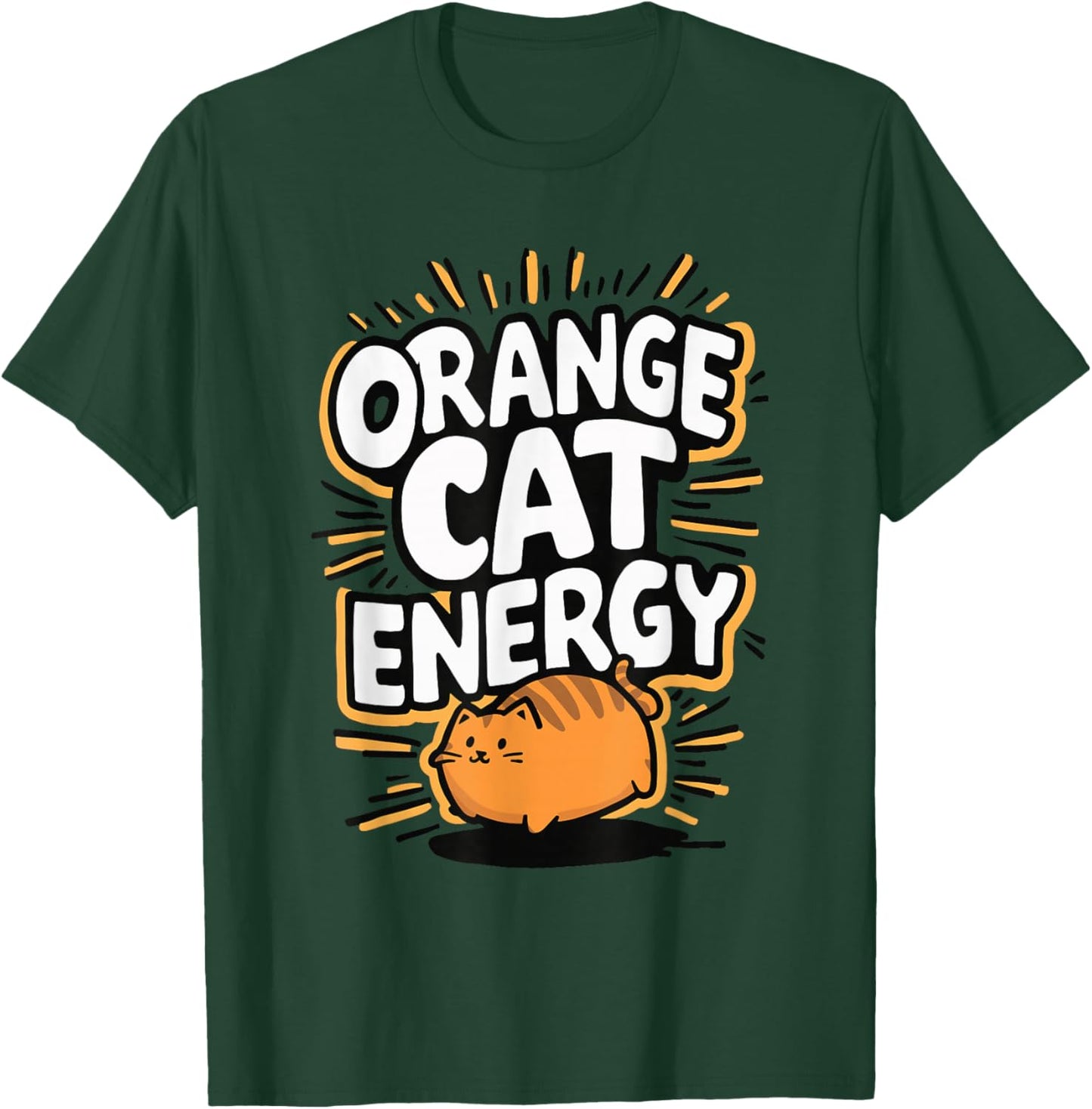 Orange Cat Energy T-Shirt - T-Shirt | Forest