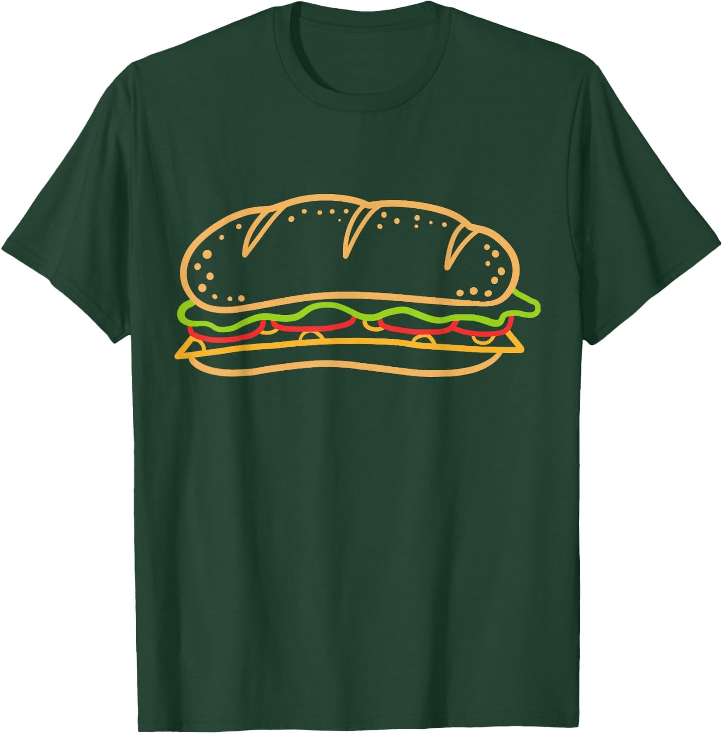 Sandwich Lining. T-Shirt - T-Shirt | Forest