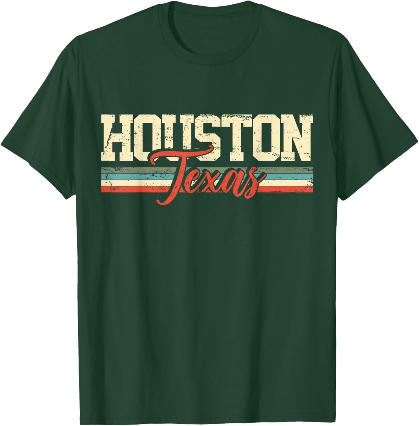 Houston Texas Vintage Gift T-Shirt - T-Shirt | Forest
