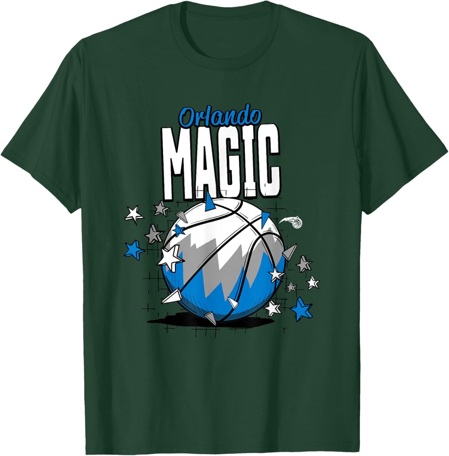 NBA Orlando Magic Basketball Doodle Stars T-Shirt - T-Shirt | Forest