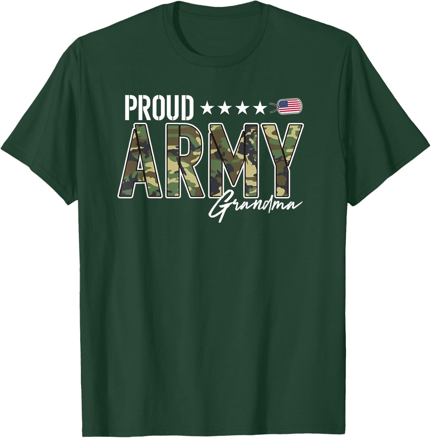 OCP Proud Army Grandma for Grandmothers of Soldiers T-Shirt - T-Shirt | Forest