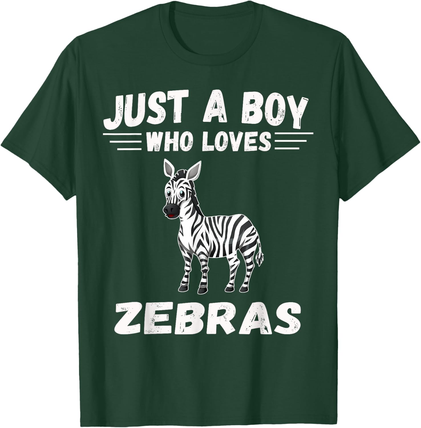 Just A Boy Who Loves Zebras shirt Gifts Zebra Lover T-Shirt - T-Shirt | Forest