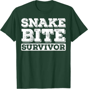 Snake Bite Survivor Venomous Cottonmouth Timber Rattlesnake T-Shirt - T-Shirt | Forest