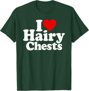 I Love Heart Hairy Chests T-Shirt - T-Shirt | Forest