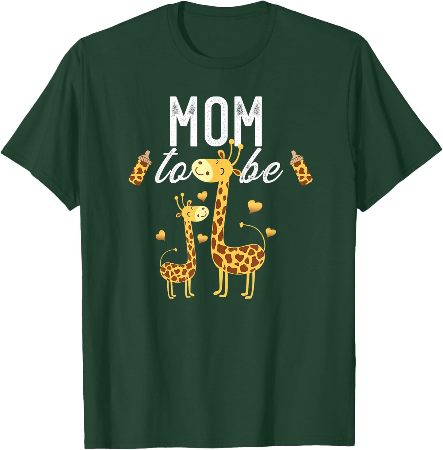 Mom To Be Giraffe Baby Shower Cute T-Shirt - T-Shirt | Forest