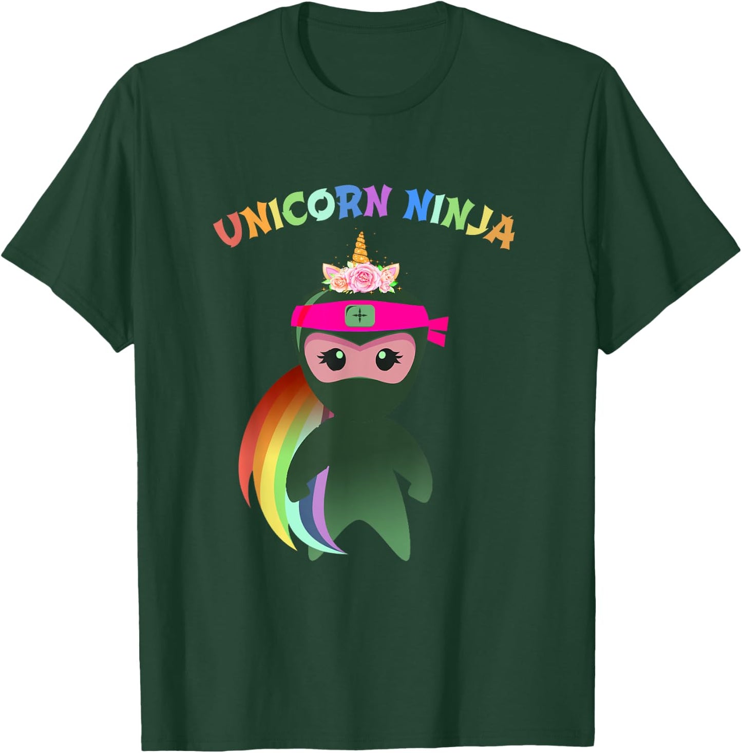 Purple UNICORN NINJA Disguise Birthday Girls Kids & Teachers T-Shirt - T-Shirt | Forest