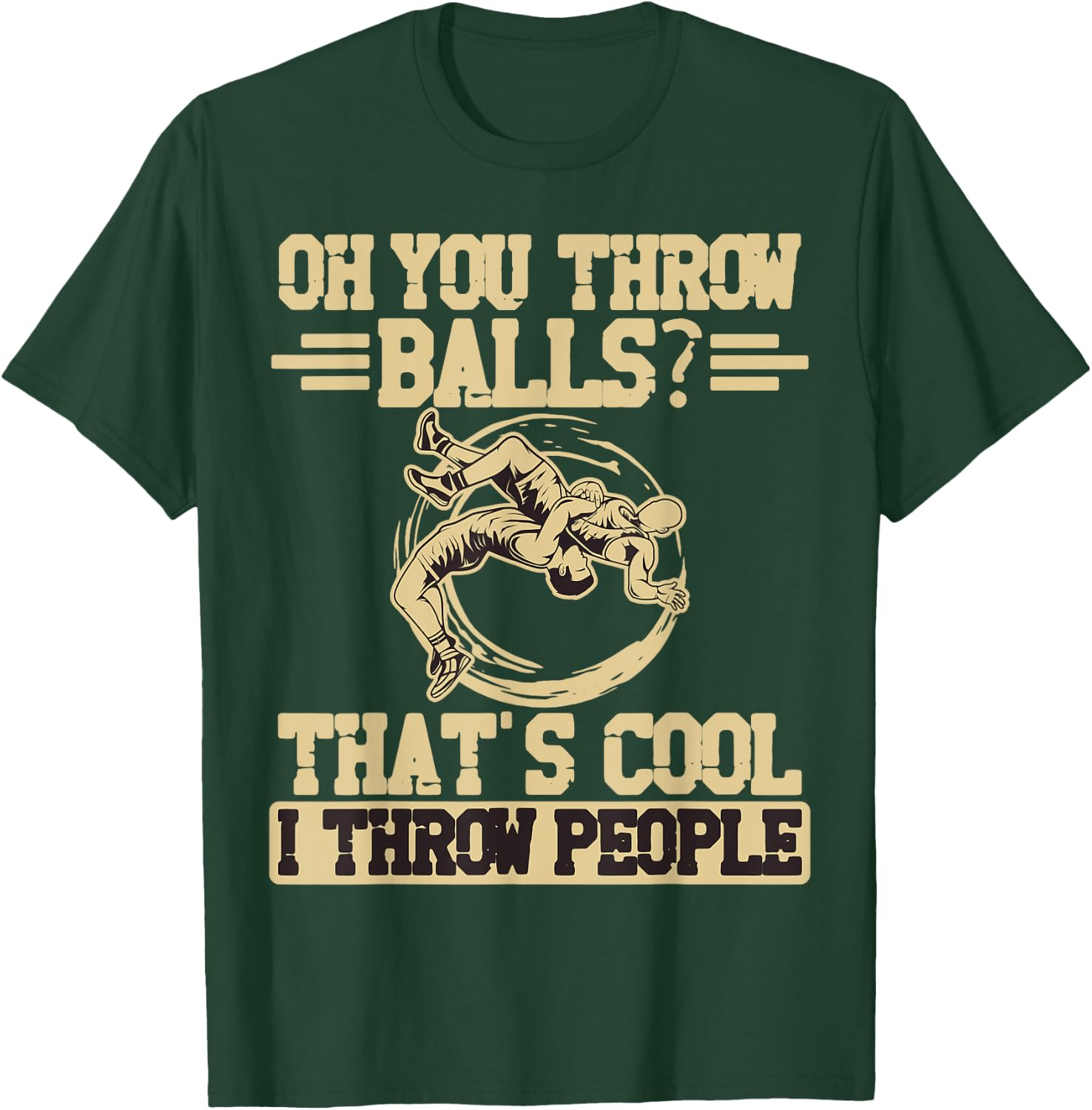 Oh du werfst Balls das ist cool ich werfe Menschen Ringer T-Shirt - T-Shirt | Forest