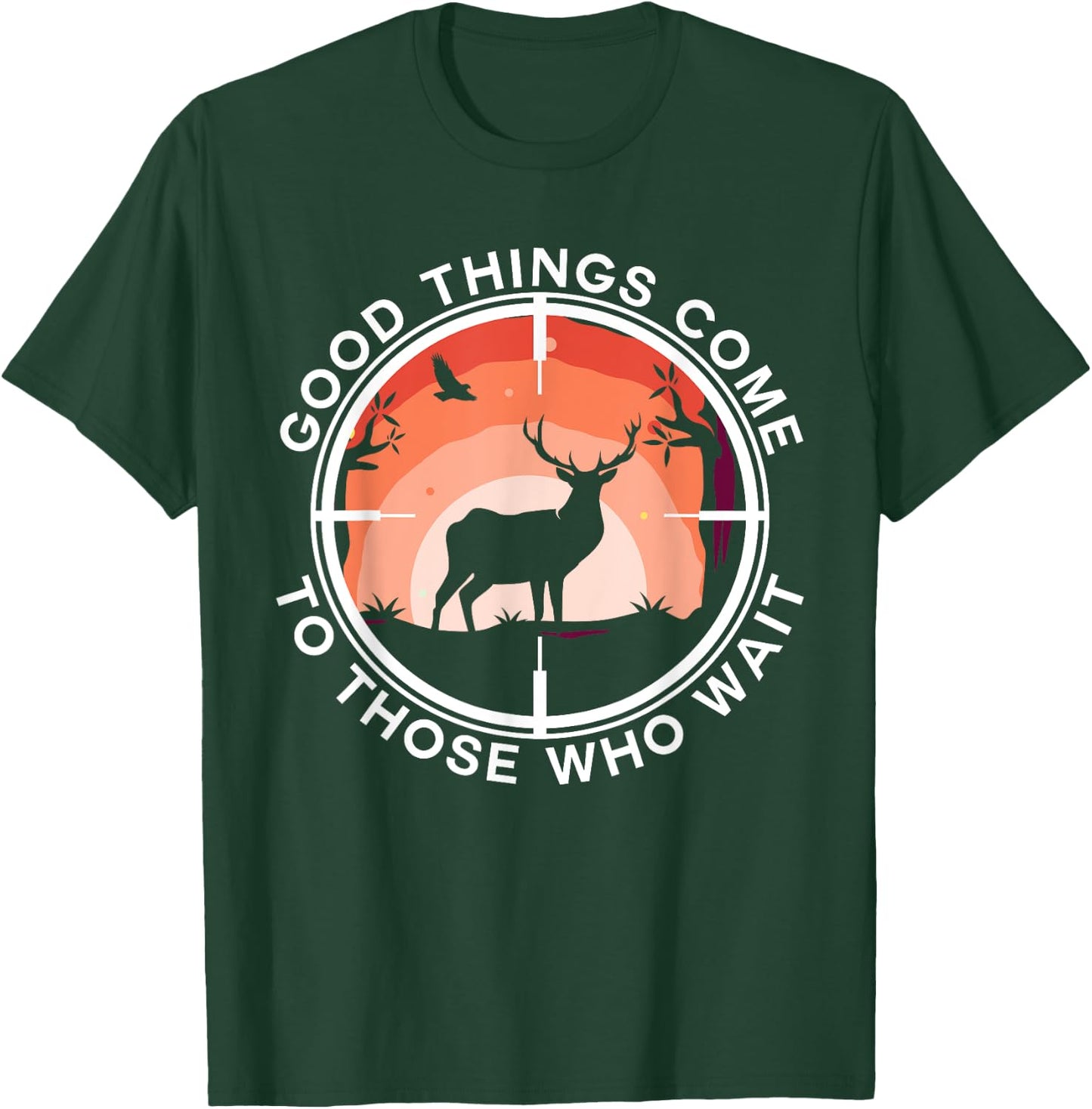 Large Buck Funny Deer Hunting T-Shirt - T-Shirt | Forest
