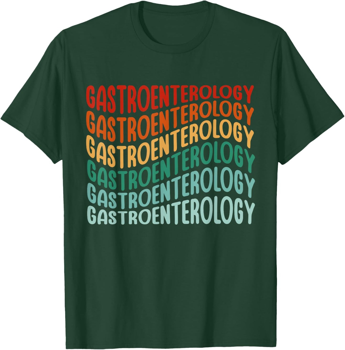 Colonoscopy Gifts & Gastroenterologist Apparel Women's Retro Black T-Shirt - T-Shirt | Forest