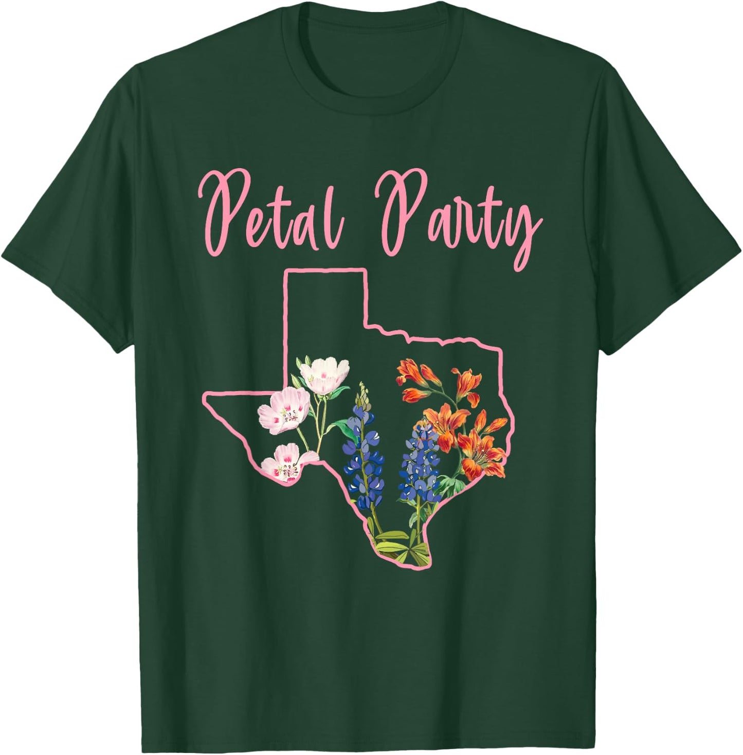 Wildflower Fields Wildflowers Bluebonnet Texas Spring T-Shirt - T-Shirt | Forest