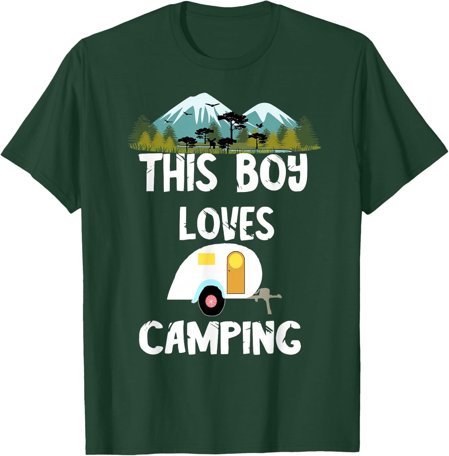 Camping Boy Camp Camper Camping Adventures Camping Lovers T-Shirt - T-Shirt | Forest