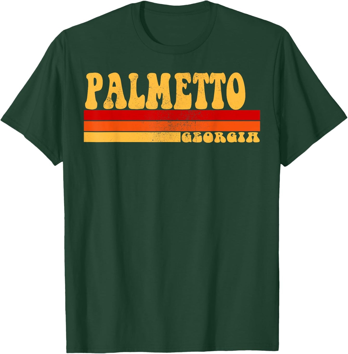 PALMETTO Georgia City Vintage Roots Retro Design 70s 80s T-Shirt - T-Shirt | Forest