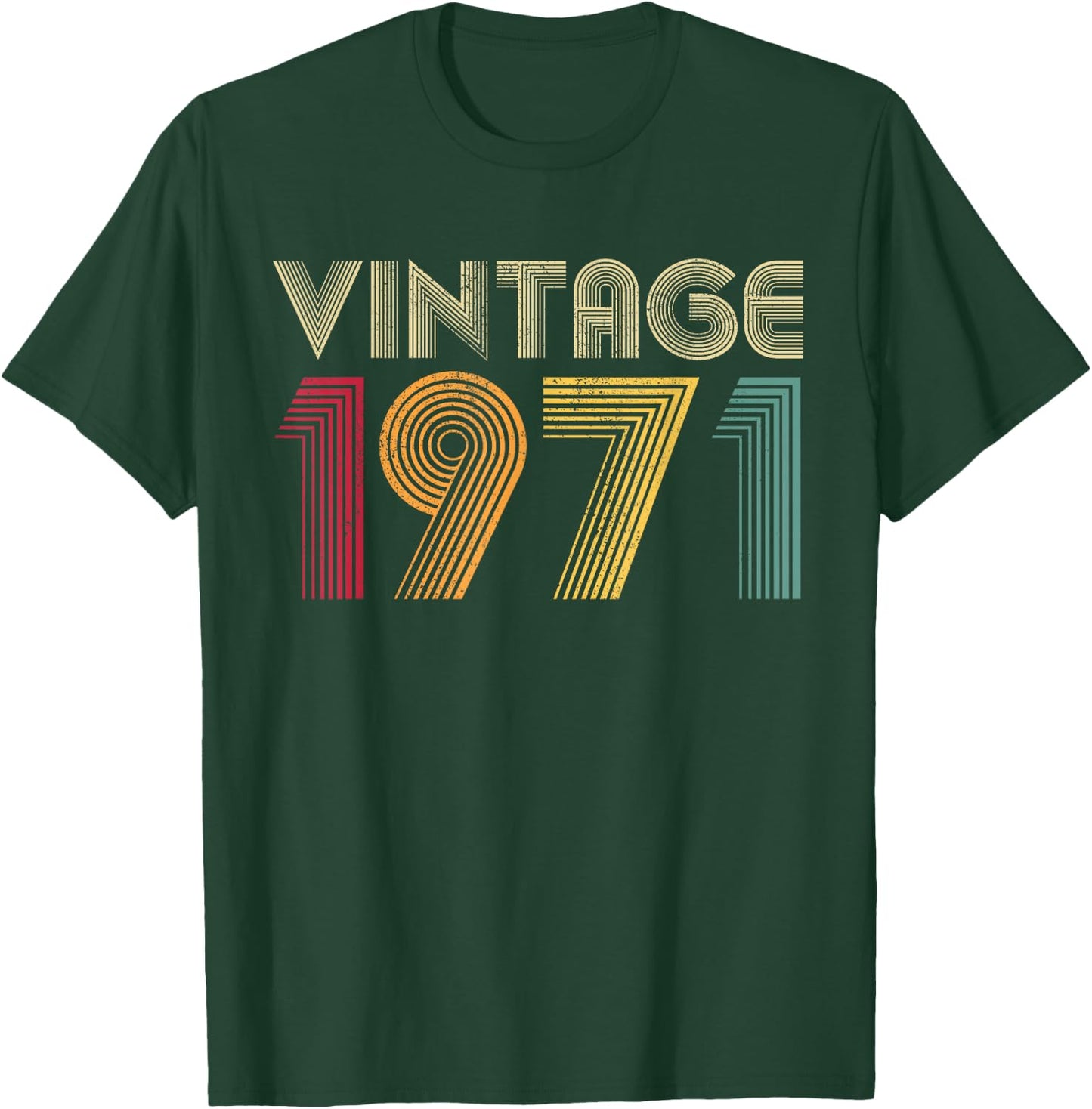 Vintage 1971 54th Birthday Gift Retro Men Women 54 Years Old T-Shirt - T-Shirt | Forest