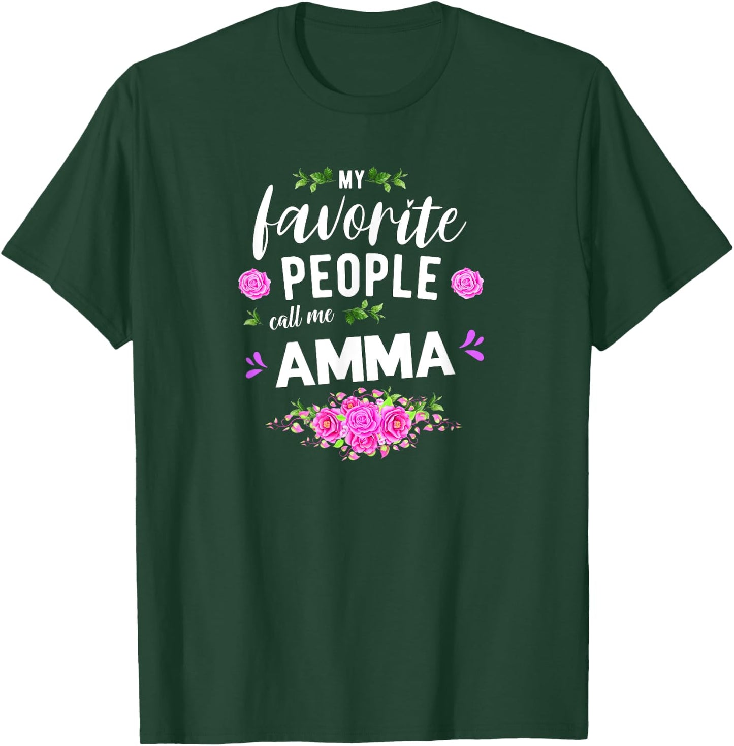My Favorite People Call Me Amma Icelandic Grandma T-Shirt - T-Shirt | Forest
