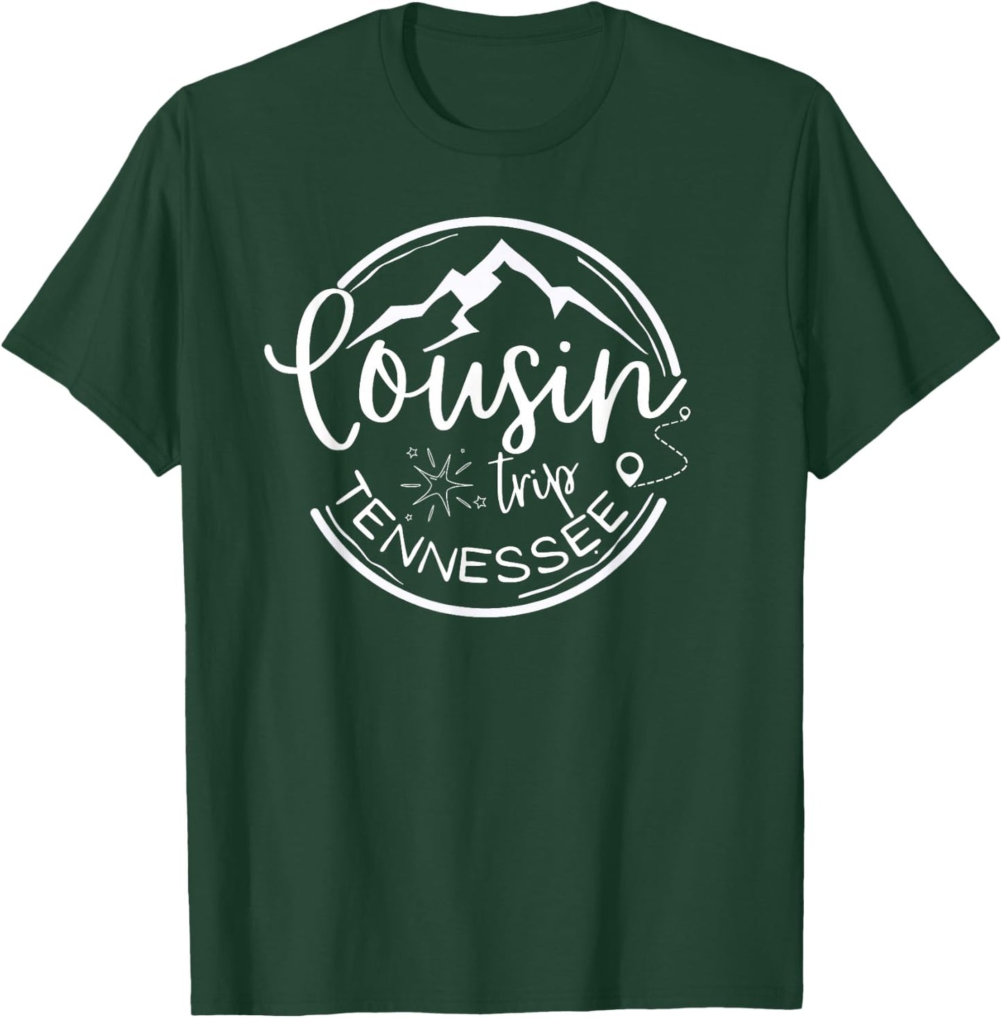 Reunion TENNESSEE Camping Cousin Crew Trip 2026 Mountain T-Shirt - T-Shirt | Forest