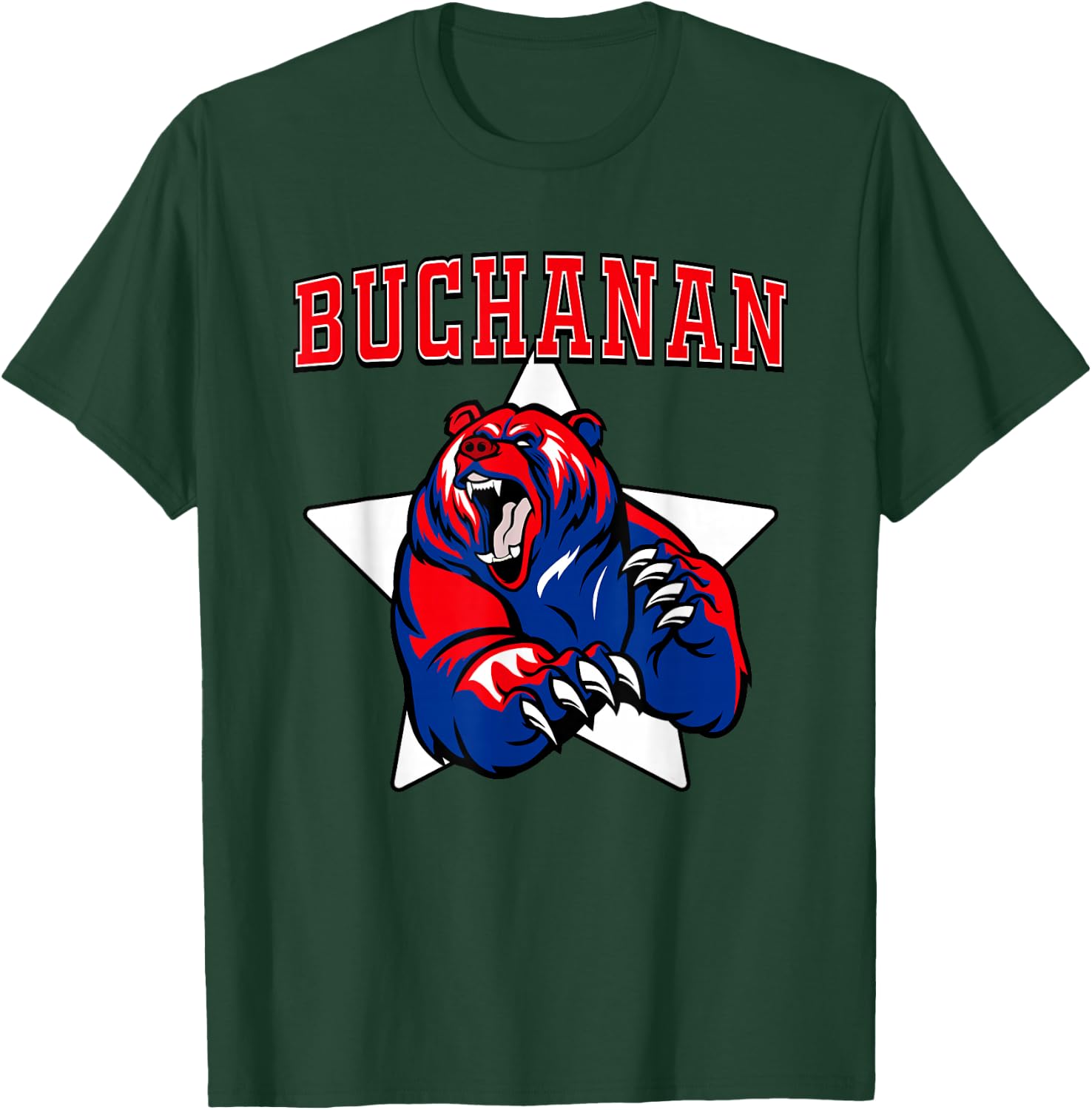 Buchanan Bears High School Team Spirit T-Shirt - T-Shirt | Forest
