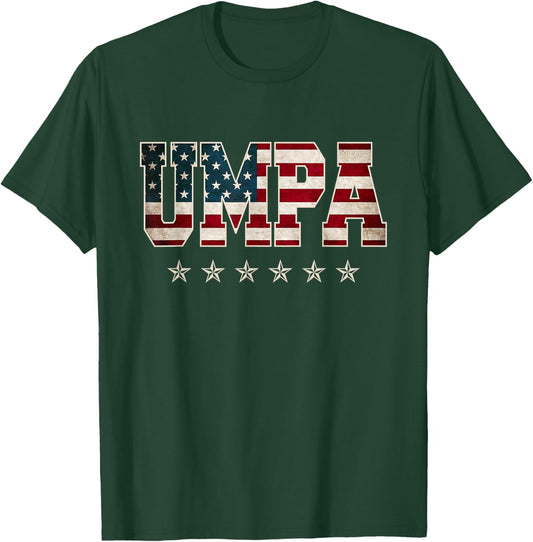 Umpa Father's Day American Flag 4th of July Christmas Xmas T-Shirt - T-Shirt | Forest