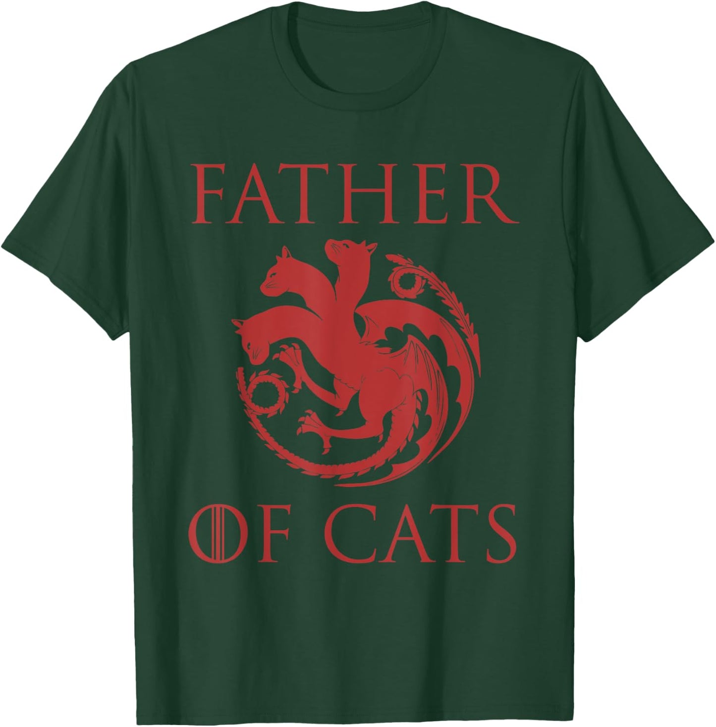 Father of Cats - Funny Cat Lover Kitten Dad Kitty T-Shirt - T-Shirt | Forest