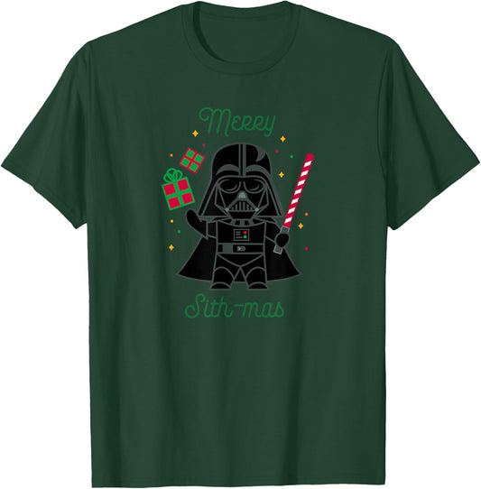 Star Wars Darth Vader Cute Christmas Holiday Merry Sith-mas T-Shirt - T-Shirt | Forest