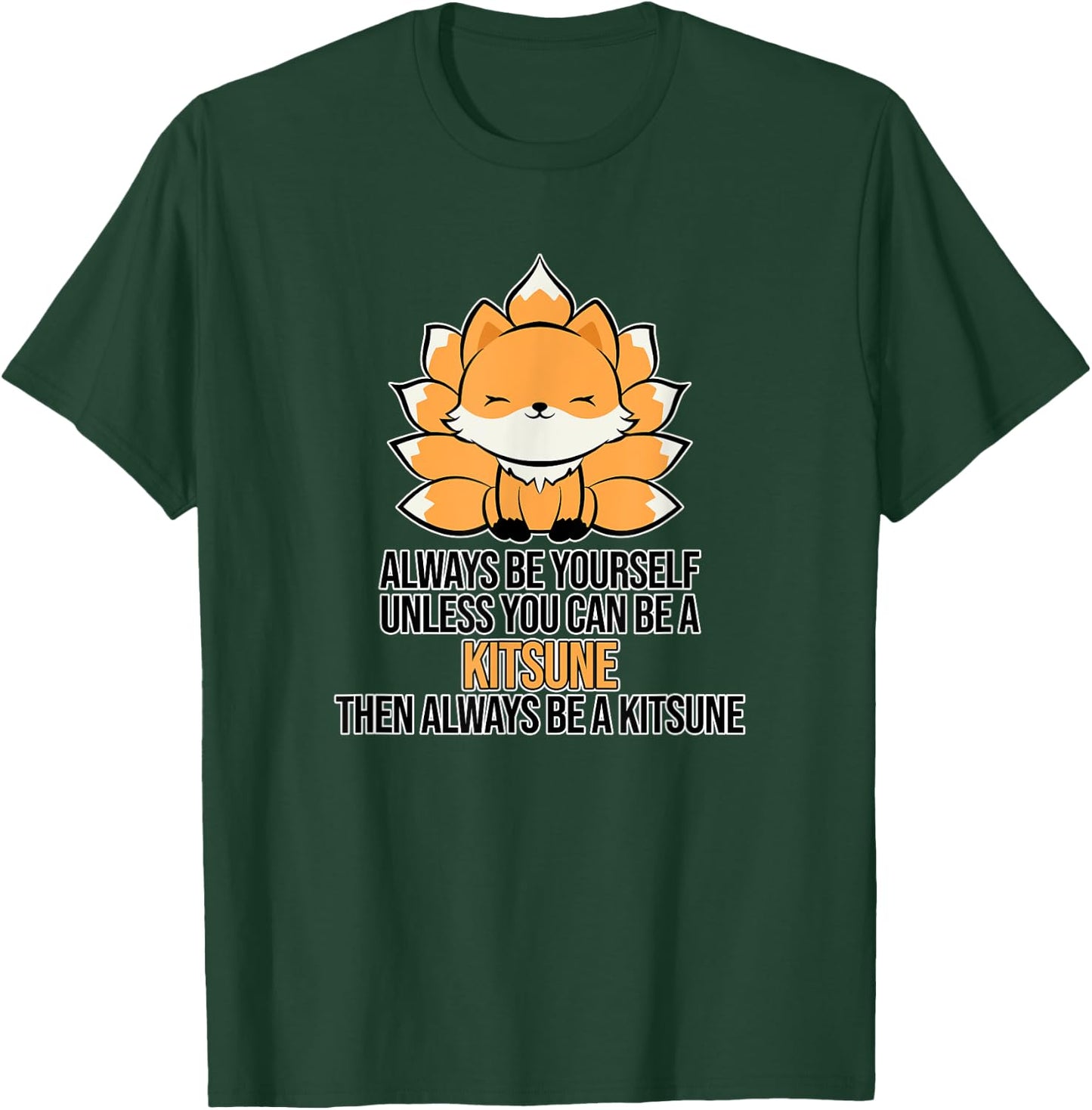 Japanese Fox Cute Funny Anime Kami Kawaii Kitsune Inari Fox T-Shirt - T-Shirt | Forest