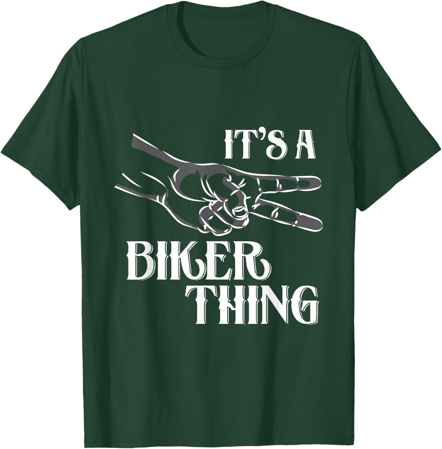 2 finger Biker wave - motorcycle T-Shirt - T-Shirt | Forest