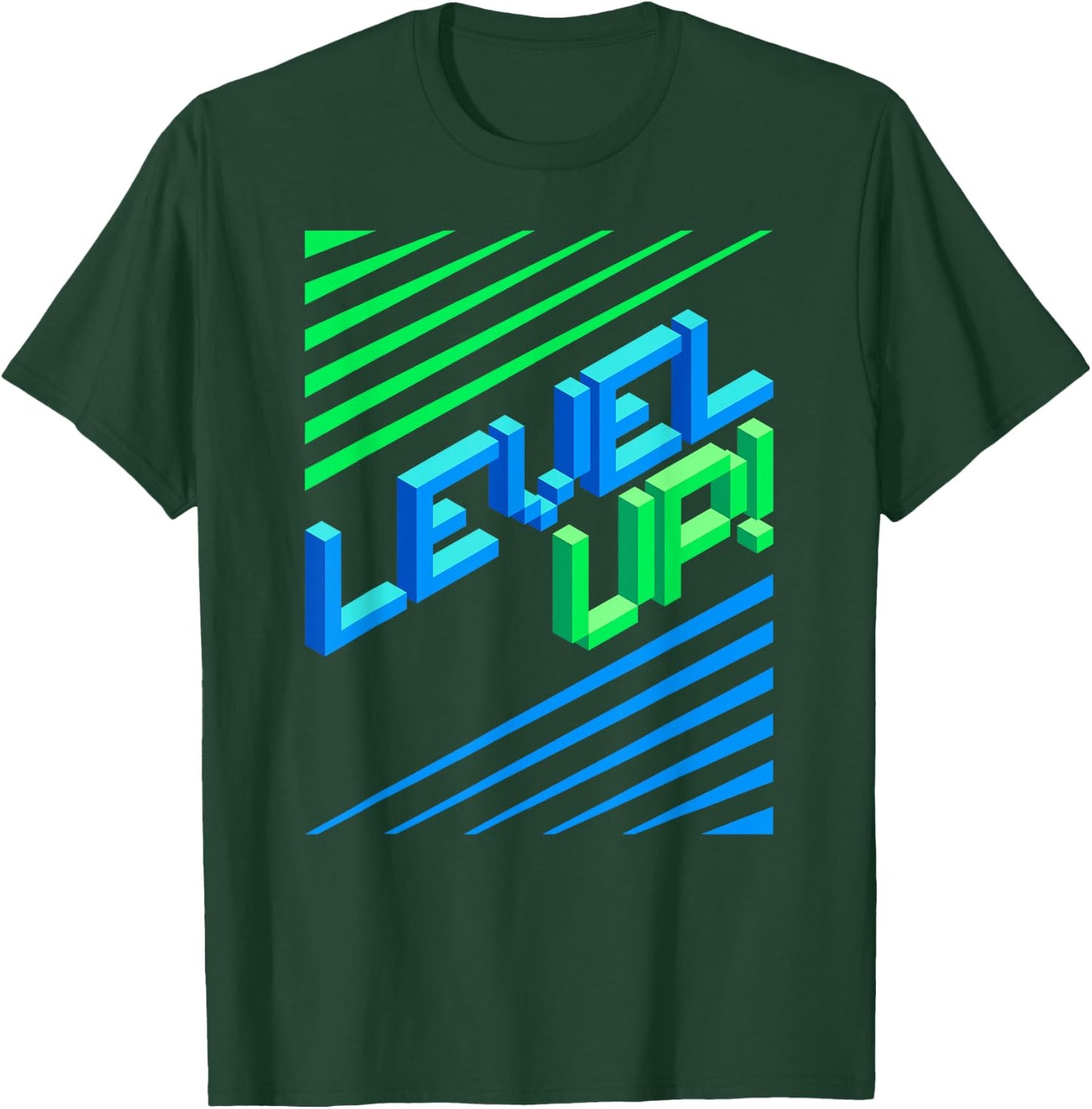 Level Your Game Up I Controller PS5 Gaming T-Shirt - T-Shirt | Forest