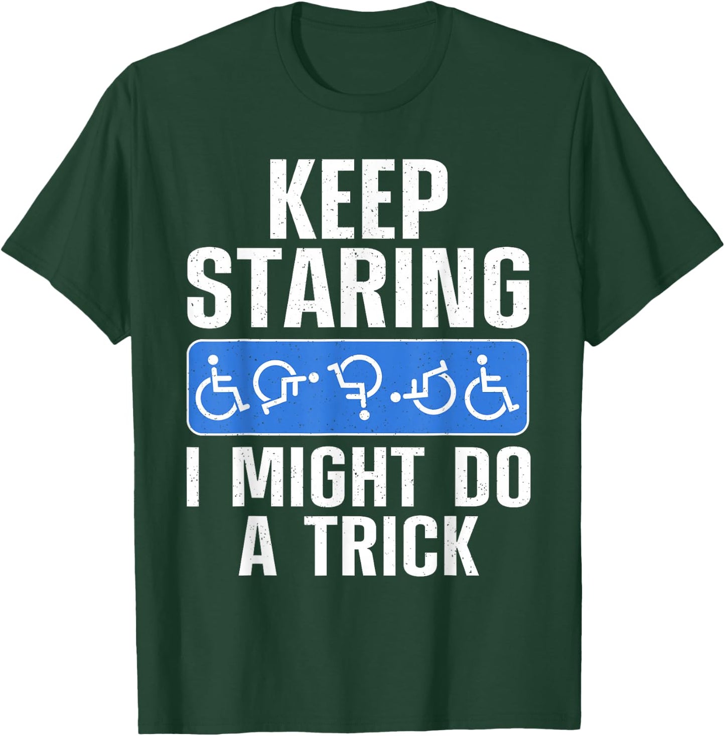 Cool Wheelchair Bound Art Women Cripple Handicapped T-Shirt - T-Shirt | Forest