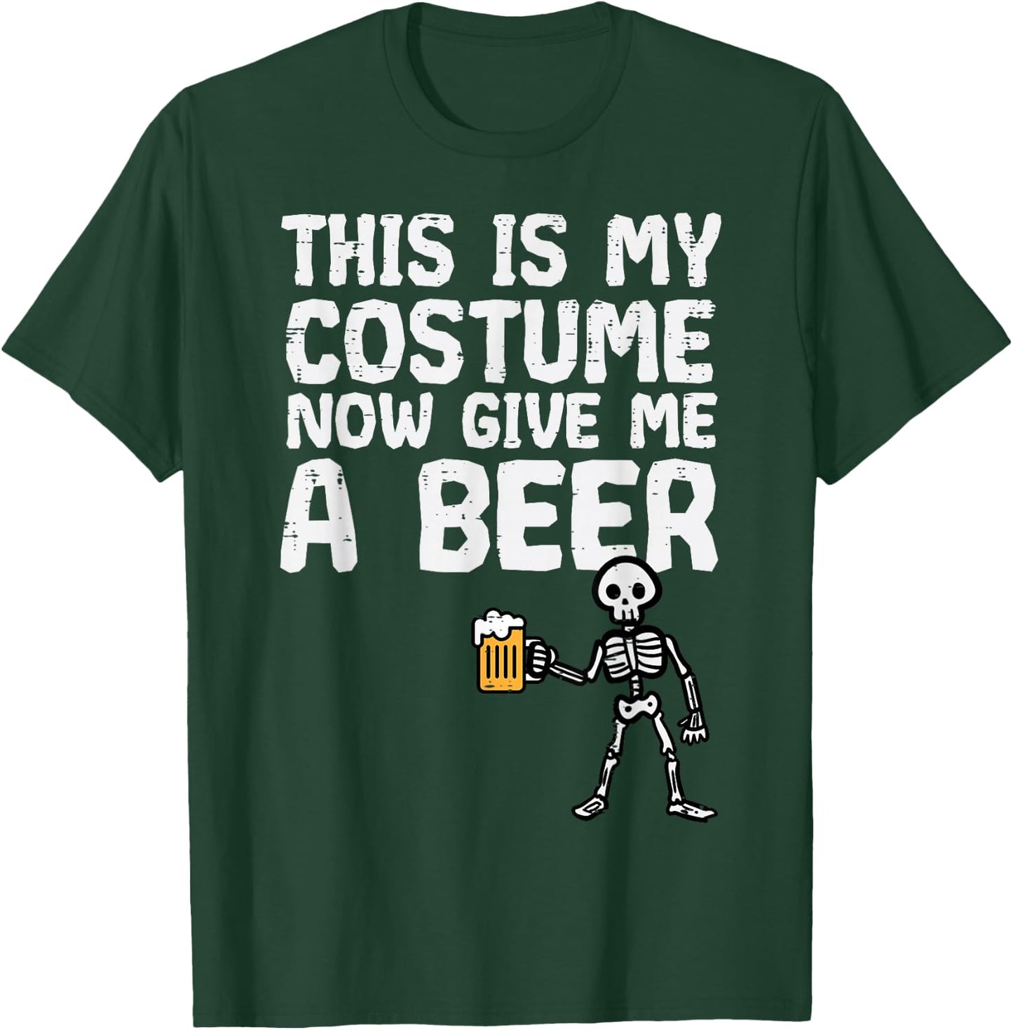Halloween This Is My Costume Give Me Funny Skeleton Dad Men T-Shirt - T-Shirt | Forest