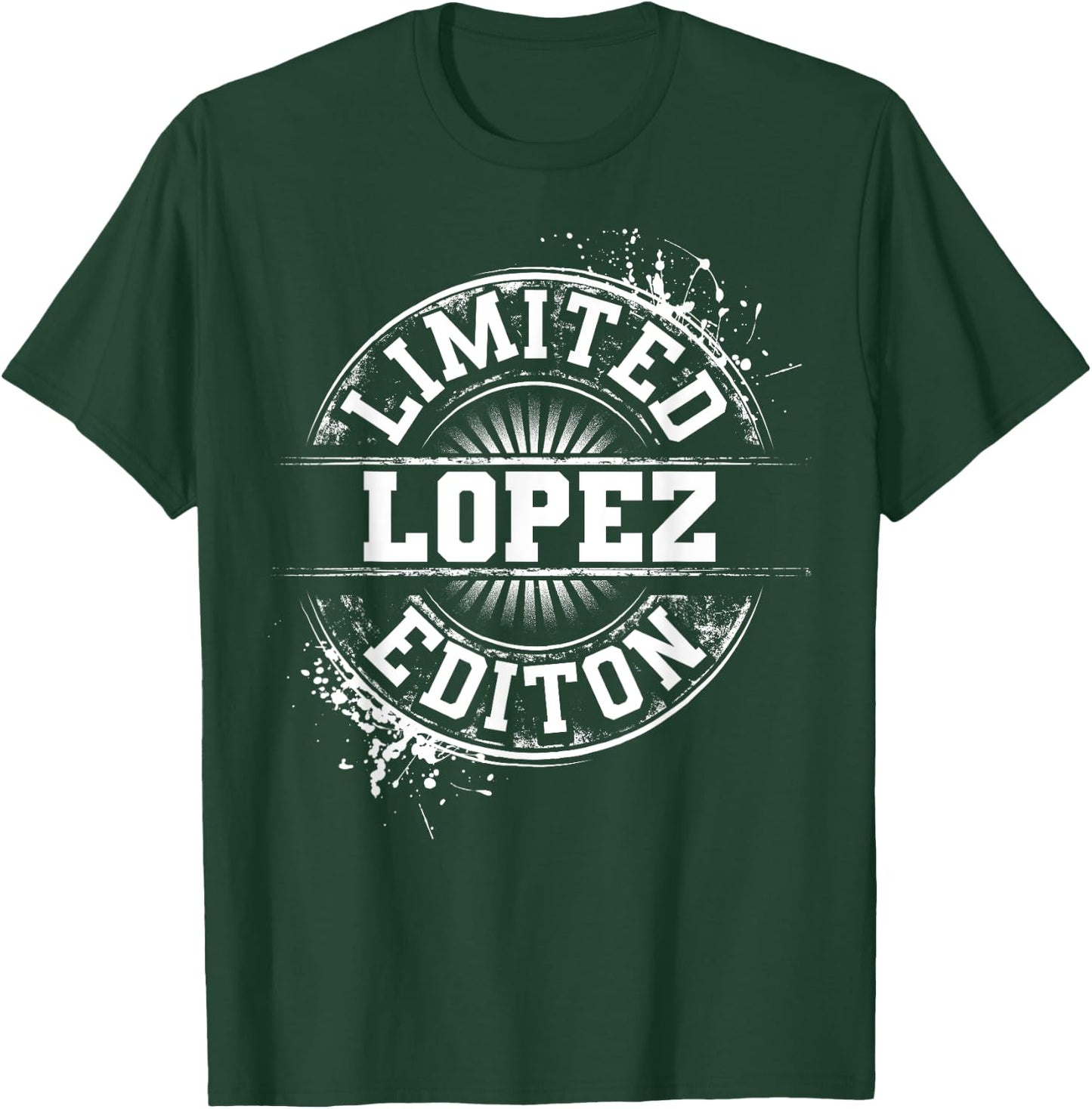 LOPEZ Funny Surname Family Tree Birthday Reunion Gift T-Shirt - T-Shirt | Forest
