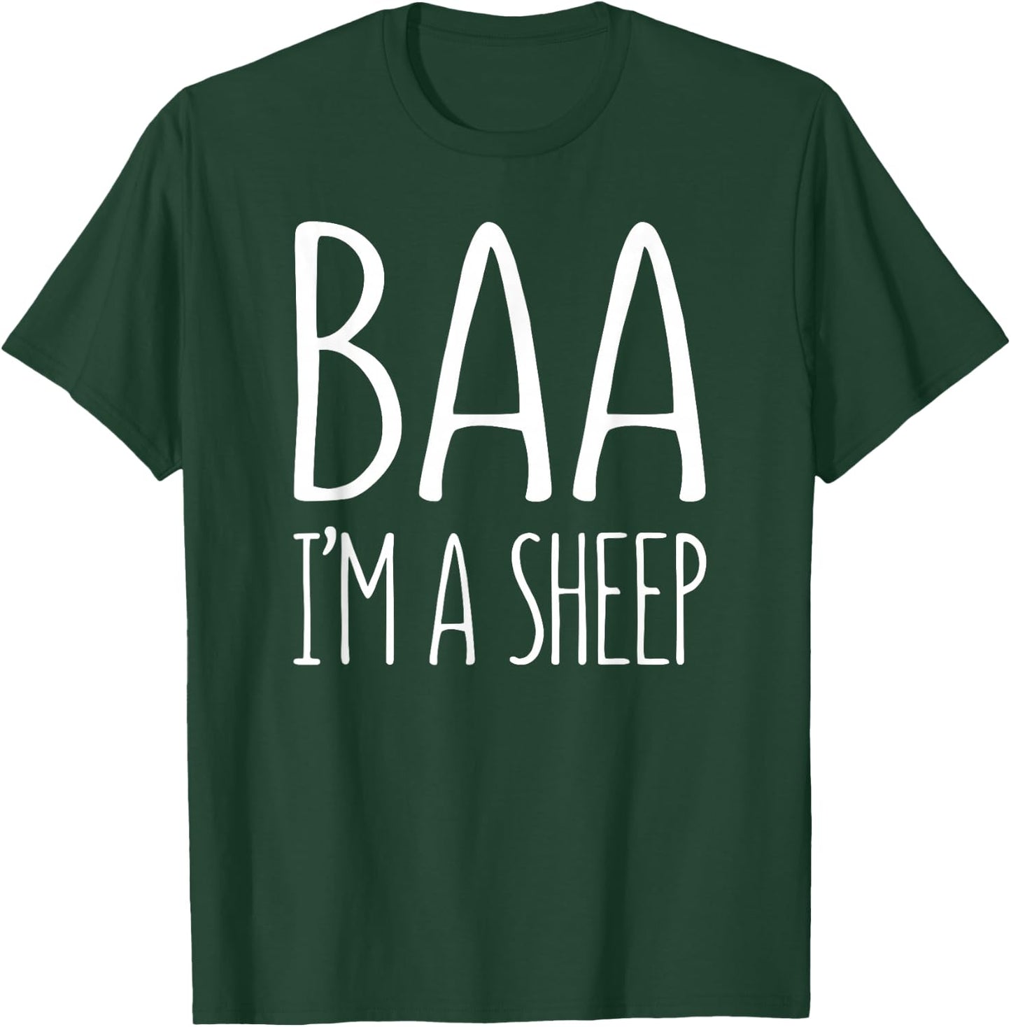 Baa I'm A Sheep Shirt Adult Men Women Kids Sheep Costume T-Shirt - T-Shirt | Forest