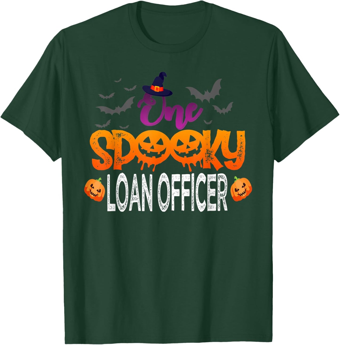 One Spooky Loan Officer Halloween Costume Gift Women T-Shirt - T-Shirt | Forest