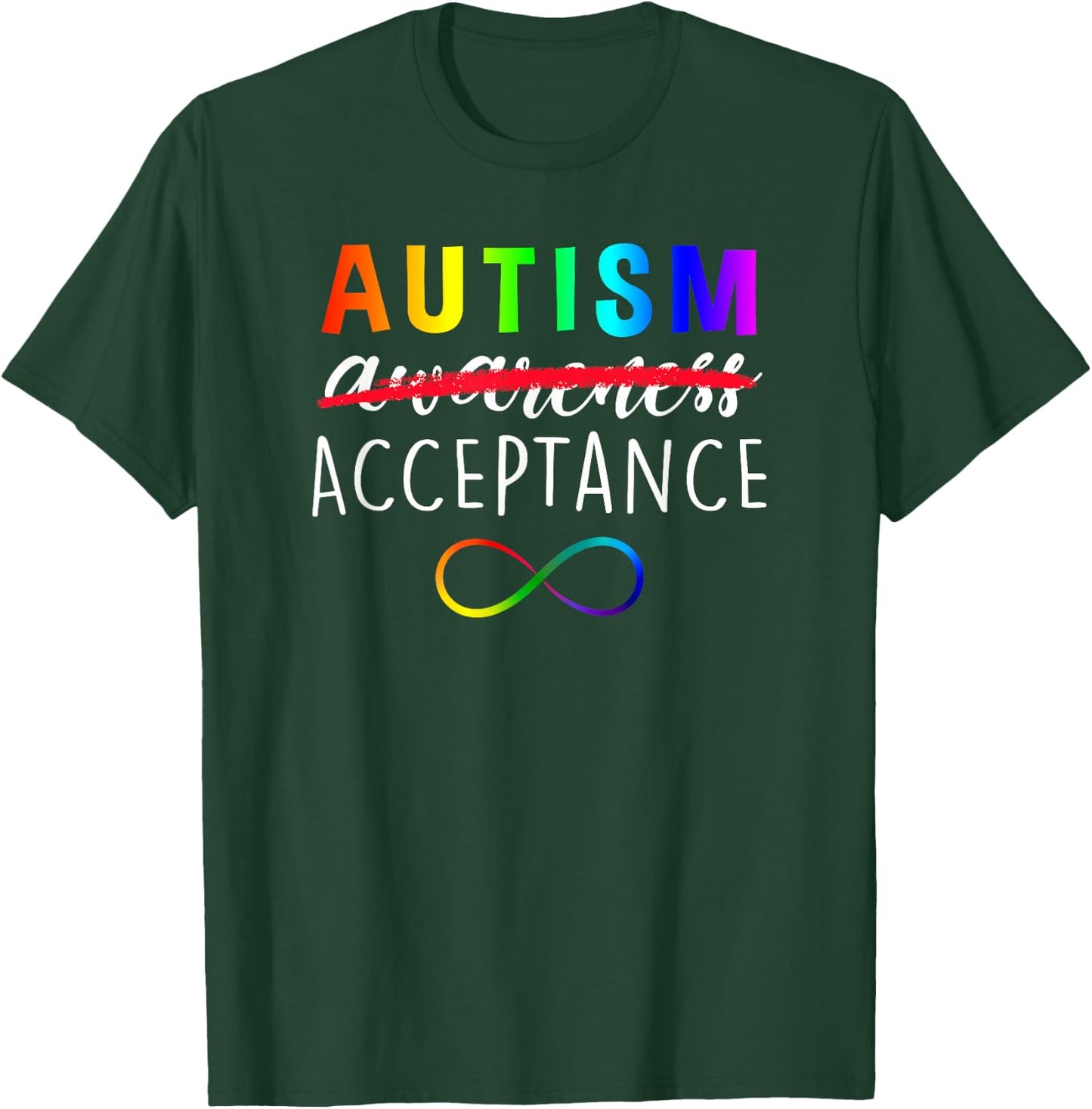 Autism - Red Instead - Acceptance Not Awareness T-Shirt - T-Shirt | Forest