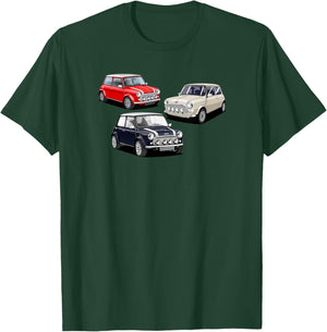 British Classic Cars - Red White and Blue Mini Collection T-Shirt - T-Shirt | Forest